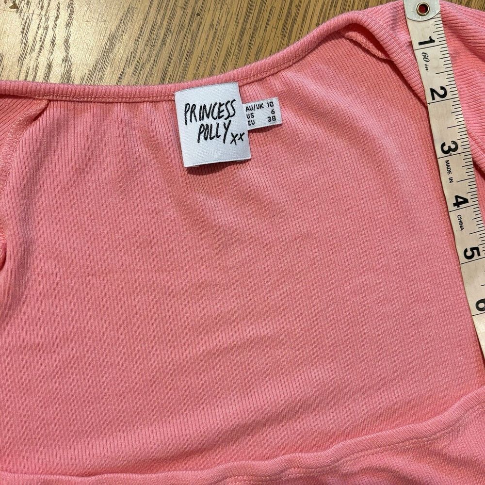 Princess Polly Dianne Crop Top Sweetheart Neckline Pink Womens Size 6 - Picture 8 of 12